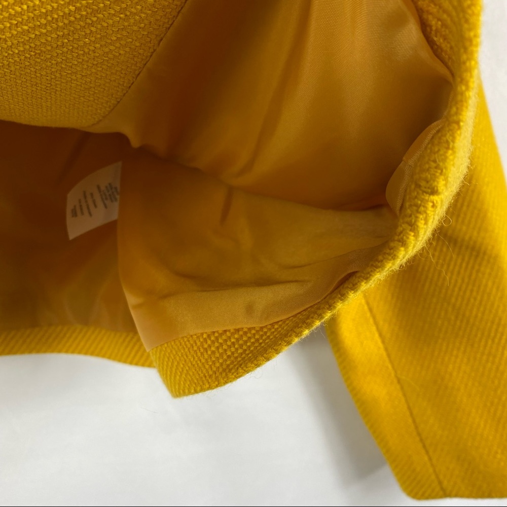 TALBOTS Women's Yellow Wool Blend Coat NWT in Size 12P - Picture 5 of 7